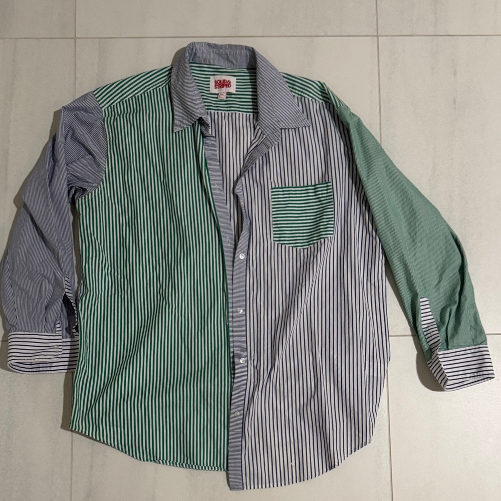 Solid & Striped mixed print Oxford size XL